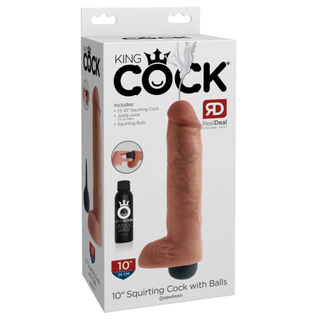 King Cock 10" Intimate Machine with Liquid Dispensing System, Flesh, 25cm