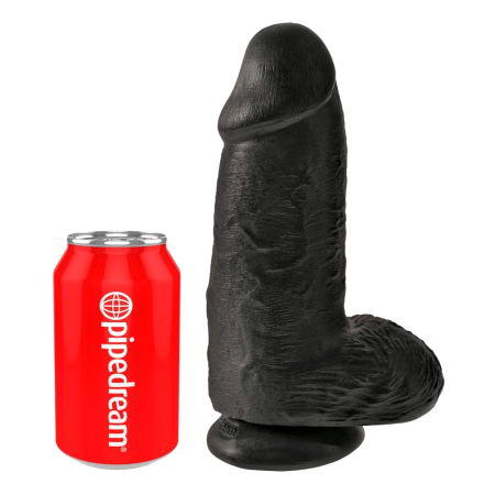 King Cock Chubby Dark Anatomical Model with Suction Cup 22.9 cm