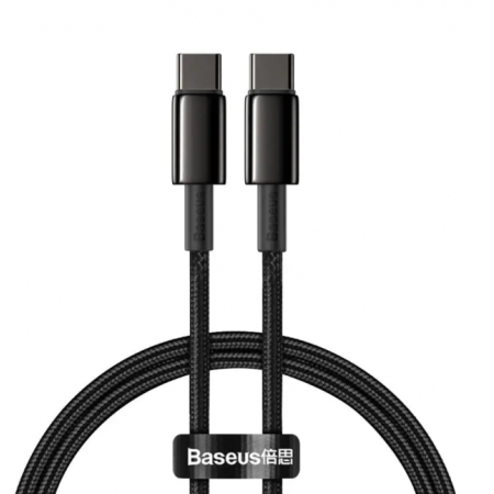 Baseus USB Type C - USB Type C kabelis Greitas įkrovimas 100W 1m Juodas