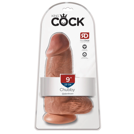 King Cock Chubby Tan - Anatomical Model with Suction Cup 22.9cm