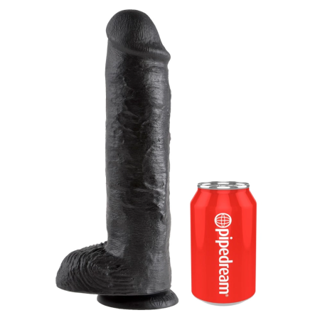 King Cock 28 cm Anatomical Model with Suction Cup Dark PVC