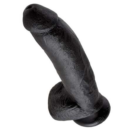 King Cock 9" Anatomical Model with Base Dark PVC 22.9cm