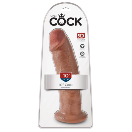 Pipedream King Cock Model 10" Tan - Anatomical System with Suction Base
