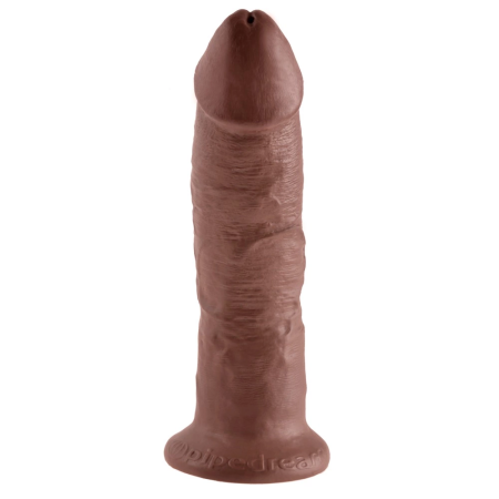 King Cock Model 9" Brown - Anatomically Detailed Intimate Device, 24 cm