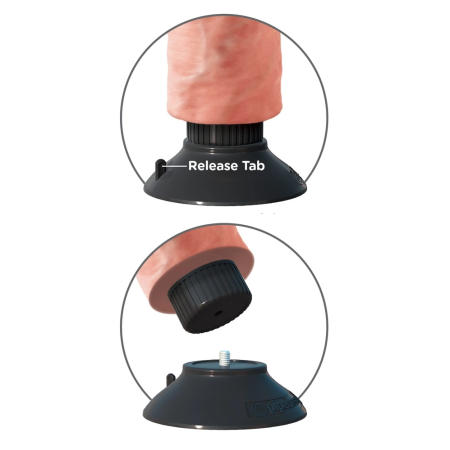 Pipedream King Cock 9" Flexi Vibrating Model with Suction Cup, Beige