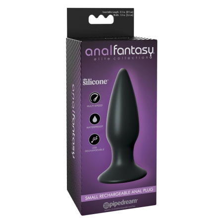 AF Essentials Small Black Intimate Plug 7-Mode Silicone Rechargeable 11.5cm