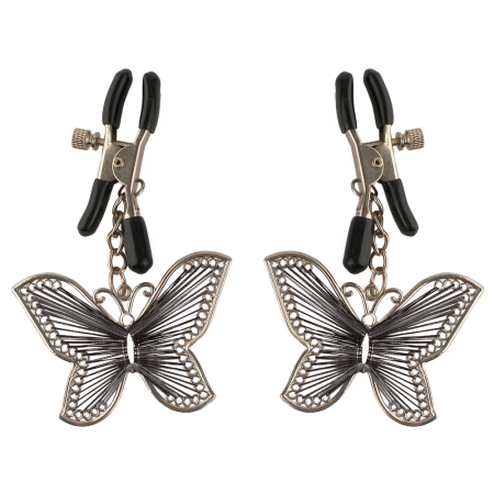 FFS Butterfly Adjustable Nipple Clamps with Decorative Charms, Metal