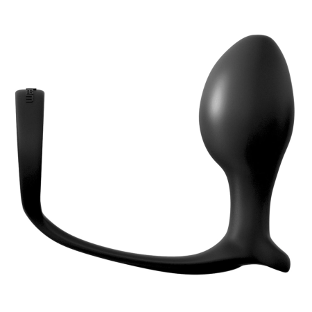 AFC Ass-Gasm Advance Silicone Intimate Ring & Plug 10.1cm Black