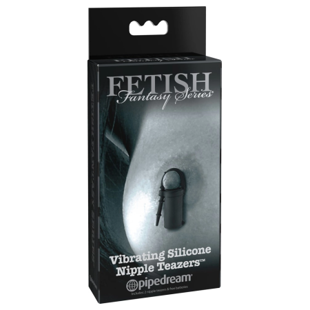 FFSLE Silicone Vibrating Nipple Teazers - Soft Touch, 6 cm, Black