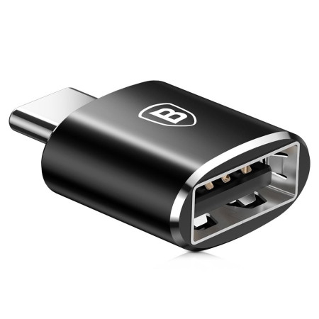 Baseus USB-A į Type-C OTG Adapteris Juodas