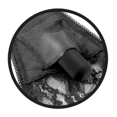 Fantasy For Her RC Rechargeable Vibrating Lace String XS-M Black