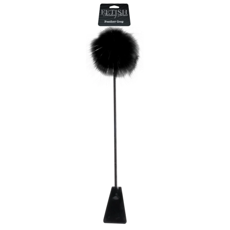 Fetish Fantasy Series FFSLE Feather Crop Black 51cm Dual-Sided Accessory