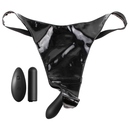 Fetish Fantasy Series Remote-Controlled 10-Mode Intimate Panty, Black, Adjustable