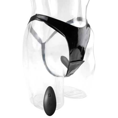 Fetish Fantasy Series Remote-Controlled 10-Mode Intimate Panty, Black, Adjustable