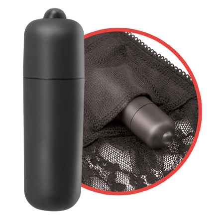 Fetish Fantasy Series Vibrating Lace Panty with Discreet Pocket Black