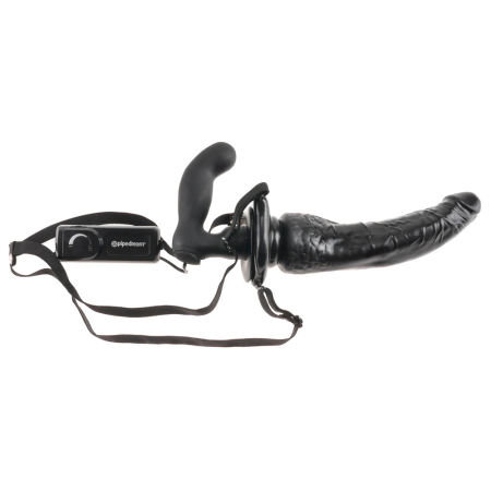 FFS Deluxe Penetrix Dual-Ended Vibrating Strap-On System, Black, PVC