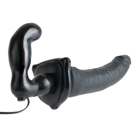 FFS Deluxe Penetrix Dual-Ended Vibrating Strap-On System, Black, PVC