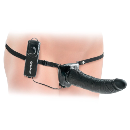 FFS Deluxe Penetrix Dual-Ended Vibrating Strap-On System, Black, PVC