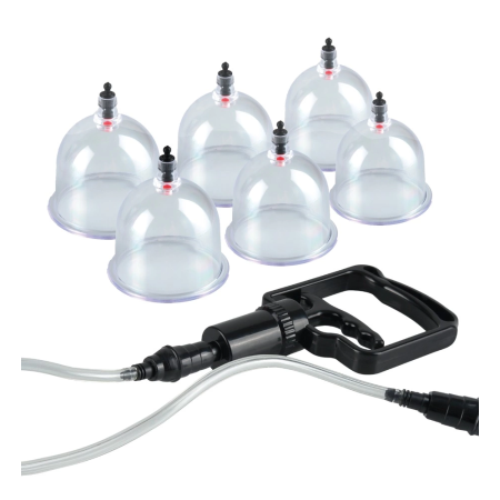 FFS Beginners Cupping Set 6-Piece, Adjustable Vacuum, Multi-Size Cups