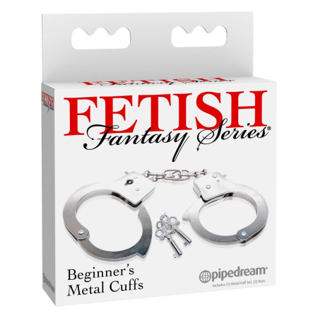 FFS Metal Restraint Cuffs with Adjustable Safety Lock - Silver Finish
