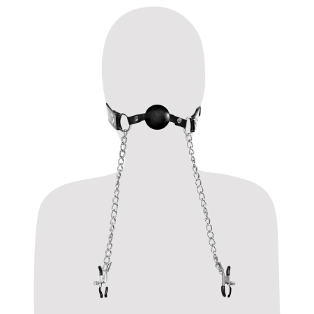 Fetish Fantasy Elite Deluxe Ball Gag System with Adjustable Clamps 56cm
