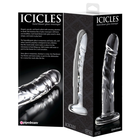 Pipedream Icicles No. 62 Transparent Glass Massage Tool 18cm