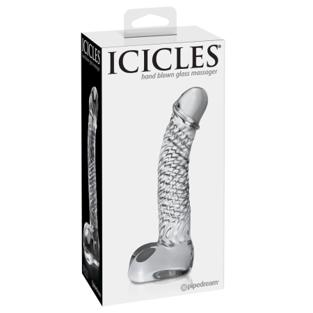 Pipedream Icicles No. 61 Glass Intimate Massage Tool 16.5cm Transparent