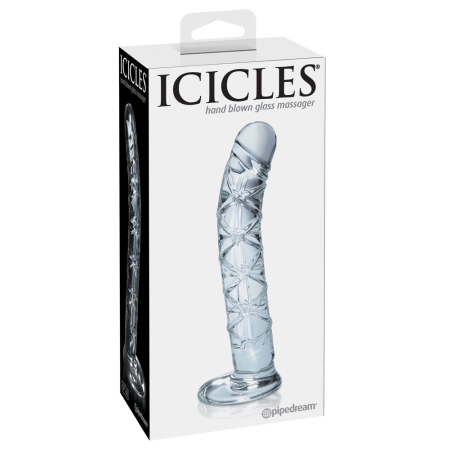 Pipedream Icicles No. 60 Hand-Blown Glass Massage Tool 16.5cm Clear