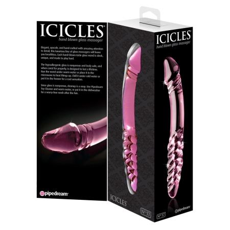 Pipedream Icicles No. 57 Pink Glass Intimate Massager 12 cm