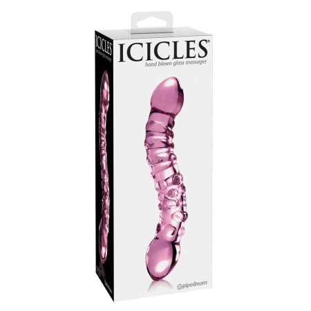 Pipedream Icicles No. 55 Pink Glass Intimate Massager 19.5cm