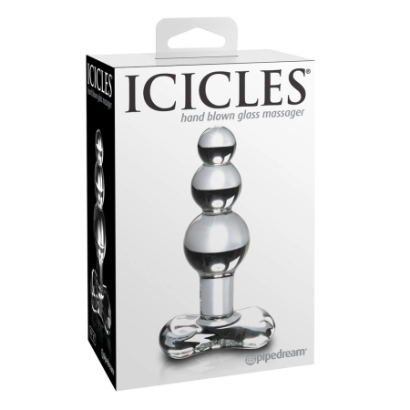 Pipedream Icicles No. 47 Clear Glass Plug 10.5cm Hypoallergenic