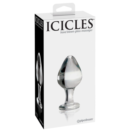 Pipedream Icicles No. 25 Glass Massage Plug 9 cm Transparent