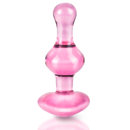 Pipedream Icicles No. 75 Pink Glass Plug - Handcrafted, Hypoallergenic, 9.5 cm