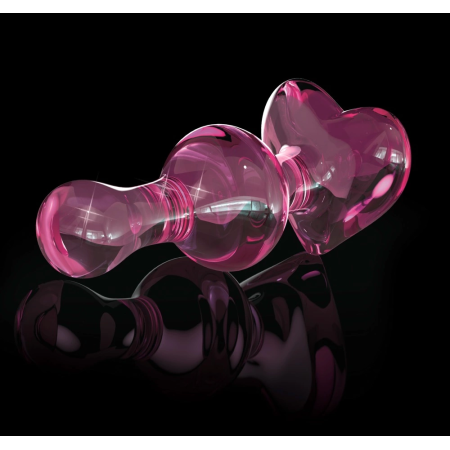 Pipedream Icicles No. 75 Pink Glass Plug - Handcrafted, Hypoallergenic, 9.5 cm
