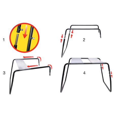 FFS The Incredible Positioning Stool Transparent 60x38x43 cm Max 135 kg