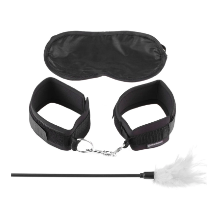 FFS Sensual Seduction Kit 3-Piece Soft Bondage Set with Satin Blindfold