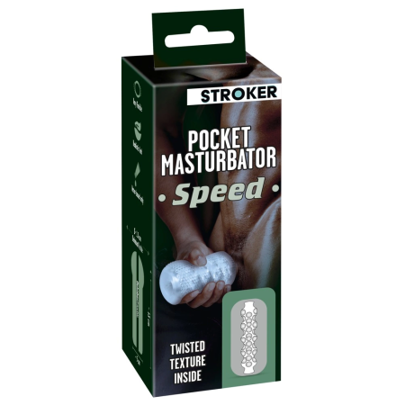 Stroker Pocket Intimate Machine Speed Transparent, Compact 13 cm TPE