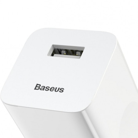 Baseus Greitasis įkroviklis, USB, QC 3.0, 24W (baltas)