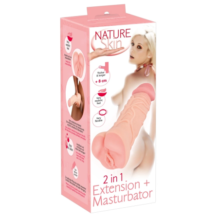 Nature Skin 2in1 Extension & Sleeve TPE 22.1cm Anatomical Model