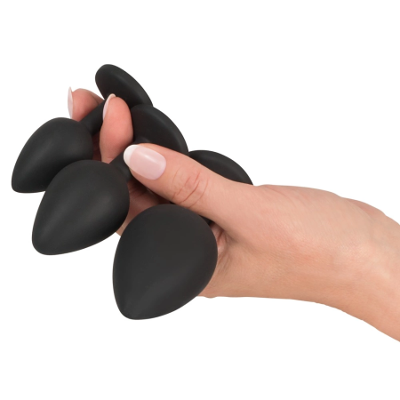 Black Velvets Anal Kit - Silicone Set with Douche and Decorative Plugs