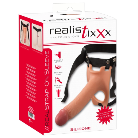 Realistixxx Intimate Enhancement Sleeve with Adjustable Strap, 19.5 cm