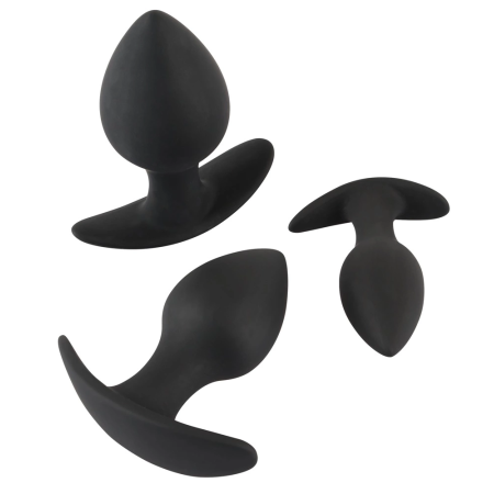 Black Velvets Silicone Trainer Set - 3 Sizes, Soft Touch, Black