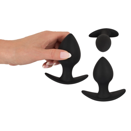 Black Velvets Silicone Trainer Set - 3 Sizes, Soft Touch, Black