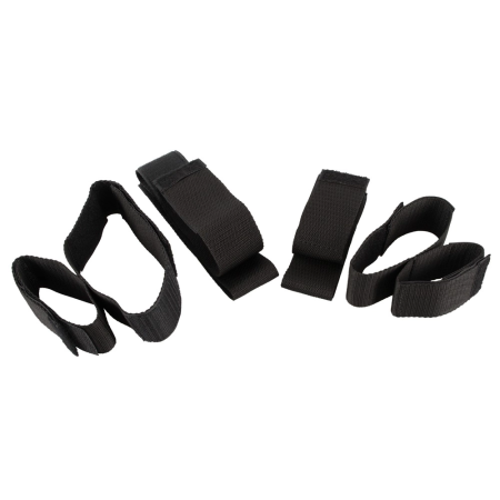 Bad Kitty Restraints Set 4-Piece - Adjustable Black Polypropylene Straps