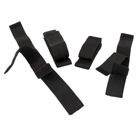 Bad Kitty Restraints Set 4-Piece - Adjustable Black Polypropylene Straps