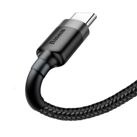 Baseus Cafule USB-C kabelis 3A 1m (Pilkas-Juodas)