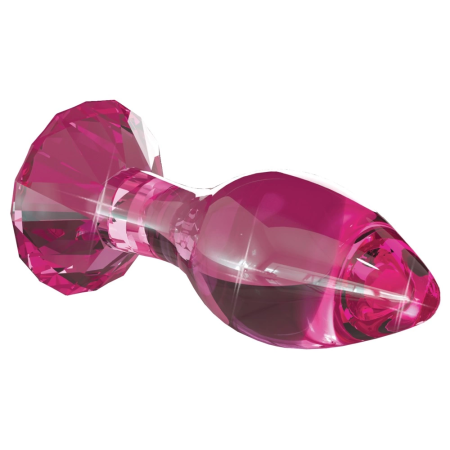 Pipedream Icicles No. 79 Pink Glass Anal Plug with Diamond Stopper 9cm