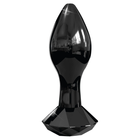 Pipedream Icicles No. 78 Glass Plug with Diamond-Shaped Base, Black 9 cm