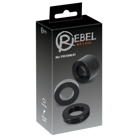 Rebel Ball Stretching Kit 3-Piece Set - Adjustable Silicone Rings