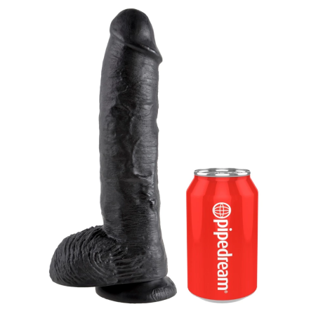 Pipedream King Cock 10" Intimate Model with Suction Cup Black PVC